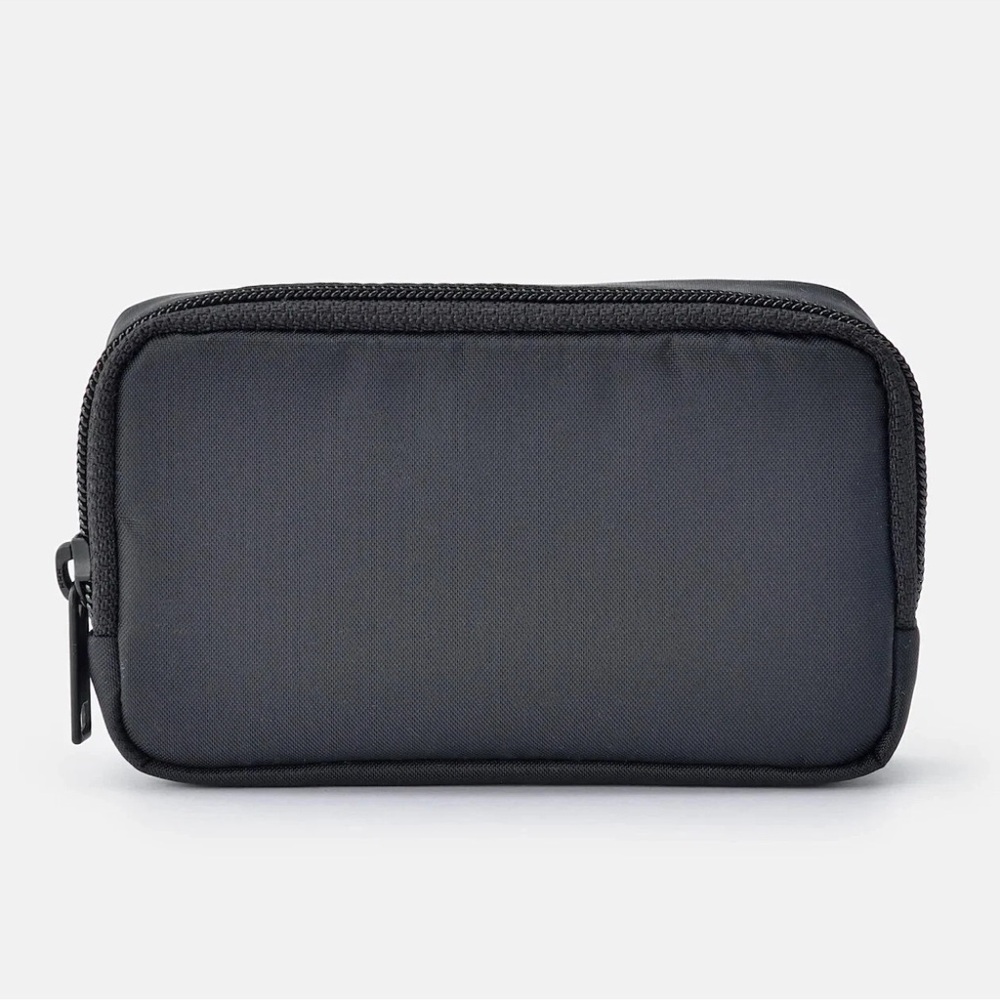 MUJI Nylon Compact Black Pouch Bag 9×14×3.5cm – Travel Case Organizer - Picture 2 of 6